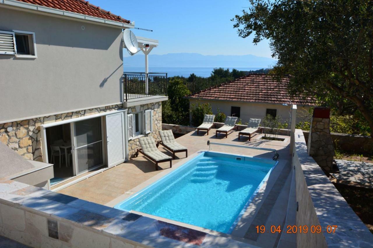 Sealodge - Luxe Villa, Private Pool, Mooring, Parking, Sea & Mountain View, At 150 M From Idyllic Private Beach Rogac Bagian luar foto